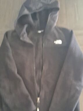 The North Face Black Hooded Full-Zip Fleece Jacket